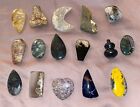Stones Crystals Lot Of 16 Multicolor Jasper Agate Sodalite Quartz