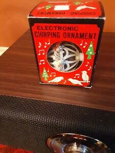 Vintage~ Electronic  Chirping Bird  Ornament IN BOX~Works!