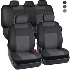 PU Vinyl Leather Car Seat Covers - 9 Pieces Front & Rear Full Interior Set (For: 2010 Jeep Wrangler)