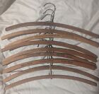 Vintage Lot of 9 Wooden Wood Hangers Clothes Advertising USA Hotel Cleaners Etc