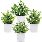 4Packs Artificial Potted Plant Scene Mini Fake Faux Plants for Home Office Decor