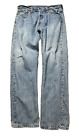 Levis 501 Jeans Men's 33 x 30 Blue Straight Leg Button Fly Denim Pants Western