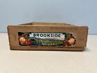 Vintage Brookside Cherries Wood Fruit Crate Produce Box Vintage Advertising