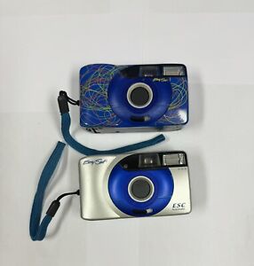 Vintage Easy Shot Focus Free Point And Shoot Film Camera lot of 2 cameras