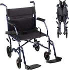 Carex Steel Transport Wheelchair with 19