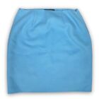 Linda Allard Ellen Tracy Blue 100% Wool Skirt Womens Size 16 Midi Length