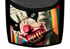 Light Beige Scary Evil Clown Knife Hood Wrap Vinyl Car Truck Graphic Decal