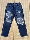 American Eagle NWOT Curvy Mom High Waisted Jeans Size 10 Stretchy Distressed