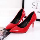 Women  Pointed Toe Pumps Patent Leather High Heels Wedding Shoes Stilettos