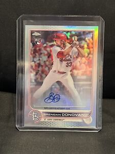 New ListingBrendon Donovan RC AUTO Refractor - 2022 Topps Chrome Update - St Louis Cardinal
