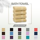 4 Pack 600 GSM Cotton Bath Towels Set 27x54 Inches Utopia Towels