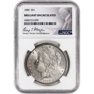 1889 US Morgan Silver Dollar $1 - NGC Brilliant Uncirculated