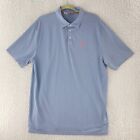 Black Clover Blue Short Sleeve Polo Shirt Mens Stretch Casual Collared Size XL