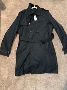 Coach men's belted Trench Coat Black F33778 New With Tags