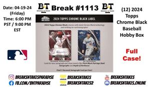 MINNESOTA TWINS 2024 Topps Chrome Black Baseball Hobby CASE 12 BOX Break #1113