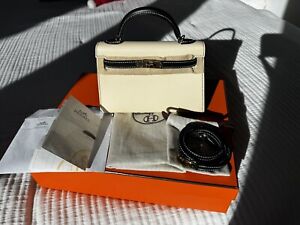 HERMES kelly 20 Mini Kelly 2 Barely Used  One Of A Kind Box Receipt