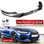 Carbon Look Front Lip Splitter For 2020-22 BMW 4 Series G22 G23 M440i 420d Sport