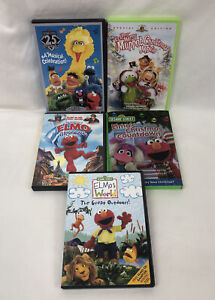 Lot of 5 Sesame Street DVDs Elmo’s World The Great Outdoors Elmo in Grouchland
