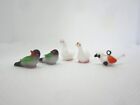 Lot of 5 miniature glass bird figurines