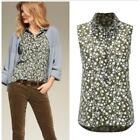 Cabi Sleeveless Green Floral Blouse Size M