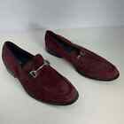 Stacy Adams Men's Red Suede Penny Loafers Size 12 - Preowned