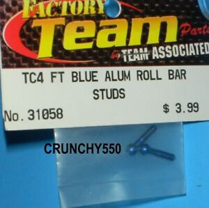 Associated Roll Bar Ballstuds Blue TC4 (2) ASC31058 RC Part