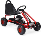 New ListingGo Kart for Kids, 4 Wheel Pedal Powered Go Cart with Steering Wheels & Adjustabl