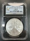 2008 W BURNISHED SILVER EAGLE NGC MS69 | ANNUAL DOLLAR COIN SET | BLACK CORE