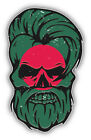 Grunge Beard Skull Bangladesh Flag Sticker Decal