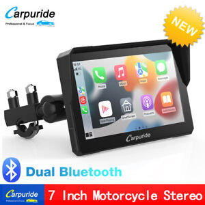 Carpuride Motorcycle Stereo Wireless Apple CarPlay Bluetooth Radio Android Auto