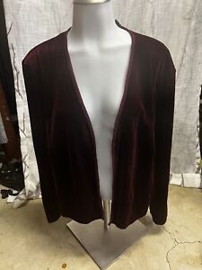 Vintage burgundy Velvet cardigan