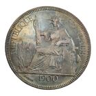 1900-A Silver Piastre Commerce French Indo-China Nice Toned Crown Sized Coin 11O
