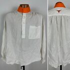 Vintage Wah Maker Texas Longhorns Band Collar Shirt M Half-Placket Long Sleeve