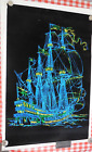 Vintage Rare PHANTOM SHIP Pirate Ship Blacklight Poster 23”x34”