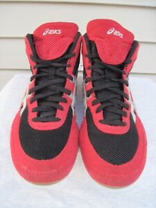 Asics Black Red J902Y Wrestling Shoes Size 14 New