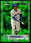 JULIO RODRIGUEZ 2022 Topps Chrome Update Sapphire Green Rookie Card RC 06/75