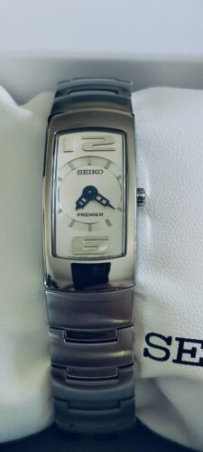 Seiko Premier SUJ411 Silver Tone Stainless Ladies Watch