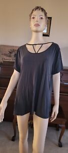 Blue Pepper Plus Gray Shirt Strappy Chest Size 2X
