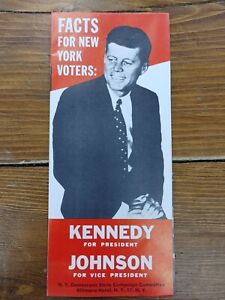 Vintage Kennedy For President Pamphlet Fact For NY Voters Brochure