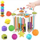 Montessori Toys for 1 Year Old, Cube Bin Baby Shape Sorter a
