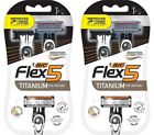 Bic Flex 5 Mens Shaver Titanium Longer Lasting Anti Slip 2 Pack - 4 Razors