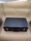 empty black leather Hard Shell Tumpet case 18.25 X 10.75x 6.25 Inches BRUCE