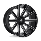 Fuel Contra D615 24x12 -44 Gloss Black Milled Wheel 6x135 6x139.7 (QTY 4)