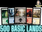 500 MAGIC THE GATHERING MTG CARDS LOT BASIC LANDS 100 OF EACH LAND