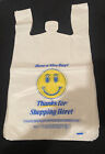 Bags Heavy Duty 1/6 21 x 6.5 x 11.5 Happy Face T-Shirt Plastic Grocery Shopping