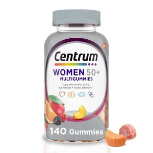 Centrum Women 50 plus Multivitamin Supplement Gummies, Assorted Fruit, 140 Count