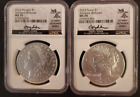 2023 NGC US MINT TWO COIN SET MS 70 ADVANCE RELEASES SILVER MORGAN PEACE $1