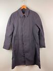 Military ALL WEATHER BLACK Trench Rain Coat Size Small (34-36R) Button Up