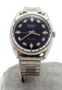Garret - Diamond - Stainless Steel - Self Winding - Vintage Mens Watch ~#6966
