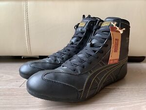 NEW Vintage 2003 Onitsuka Tiger 81 Wrestling Shoes Size 12,5 Black/Gold HY303